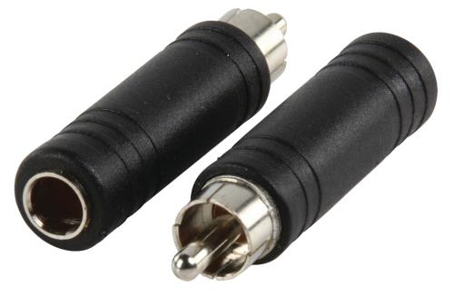 Valueline AC-026 Adapter plug RCA stekker - 6.3mm mono kontra stekker