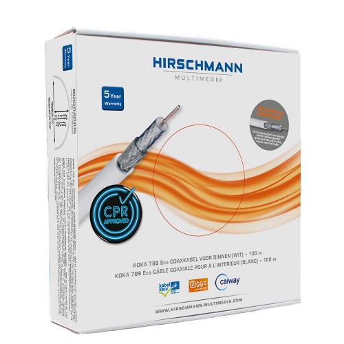 Hirschmann DK799 Coaxkabel 100 m Wit