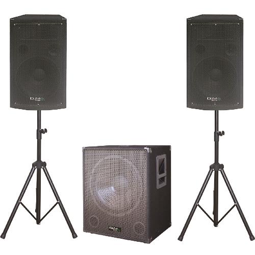Ibiza Sound CUBE1812 Compleet actief 2.1 systeem plug & play 1200w (1)