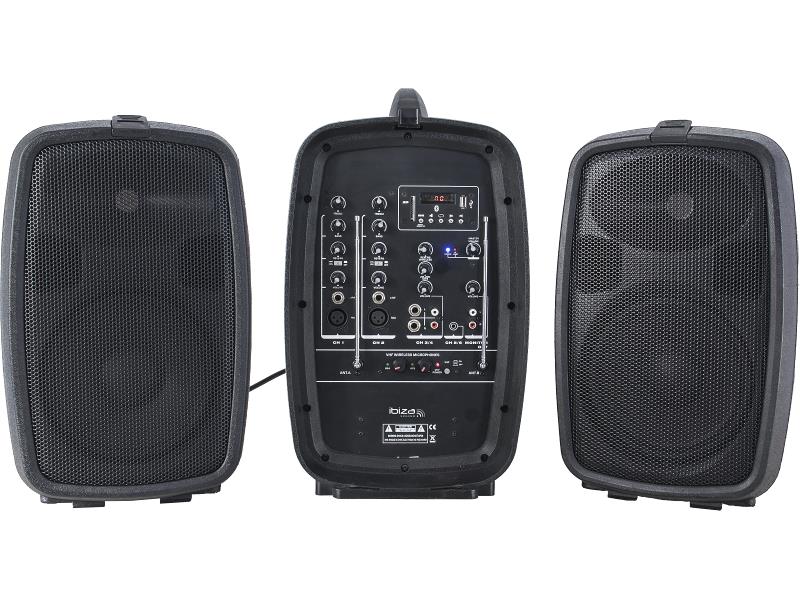 Ibiza Sound COMBO208-VHF Compact, draagbaar geluidsysteem 8"/20cm - 150w (1)