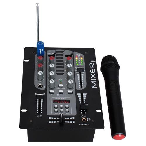 Ibiza Sound DJM150BT-VHF 2-weg / 5-kanaal mengpaneel met vhf microfoon (1)
