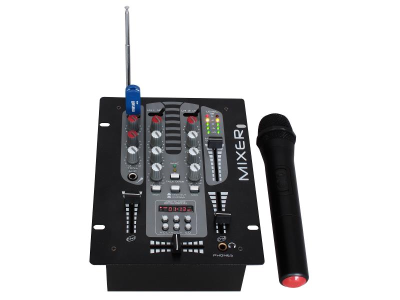 Ibiza Sound DJM150BT-VHF 2-weg / 5-kanaal mengpaneel met vhf microfoon (1)