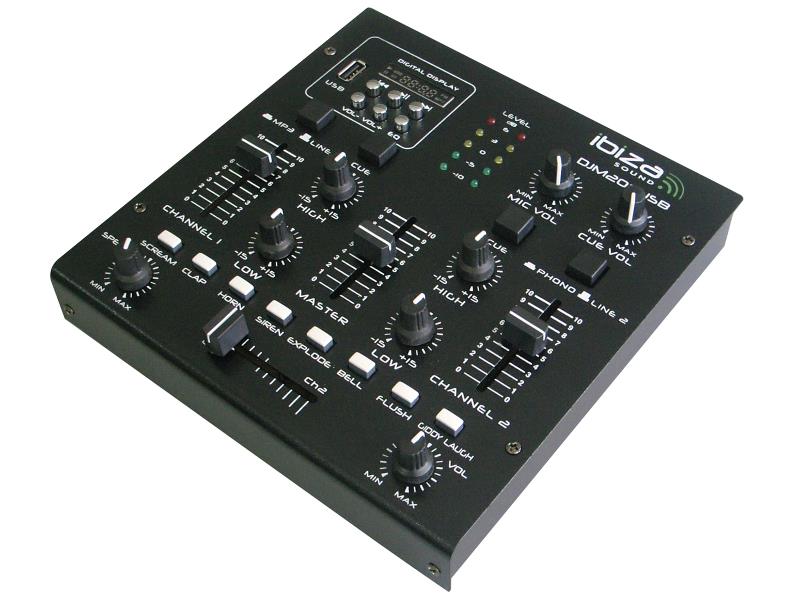 Ibiza Sound DJM200USB 3-kanaal stereo mengpaneel met usb mp3 & sd (1)