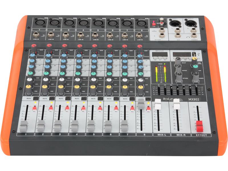 Ibiza Sound MX802 8-kanals muziekmengpaneel met usb & bluetooth (1)