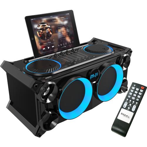 Ibiza Sound SPLBOX200-BK Draagbaar  audio stereo systeem met batterij, bluetooth, usb, sd & fm tuner (1)