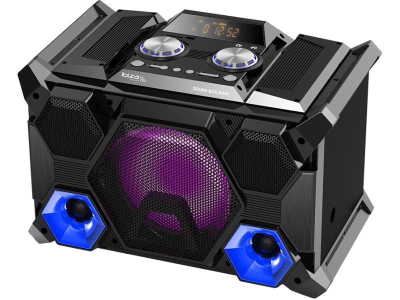 Ibiza Sound SPLBOX400 400w sound box usb, fm, bt, mic input (1)