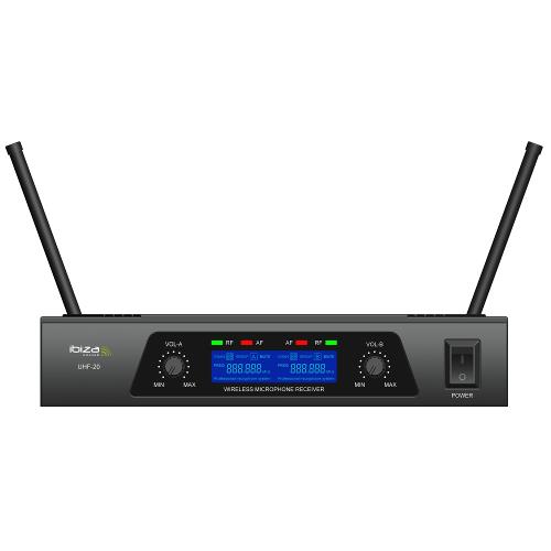 Ibiza Sound UHF20 2-kanaals uhf microfoonsysteem (1)