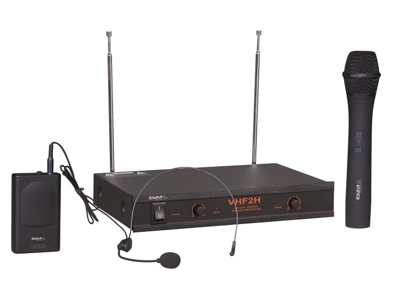 Ibiza Sound VHF2H 2-kanaal draadloos microfoon systeem (1)