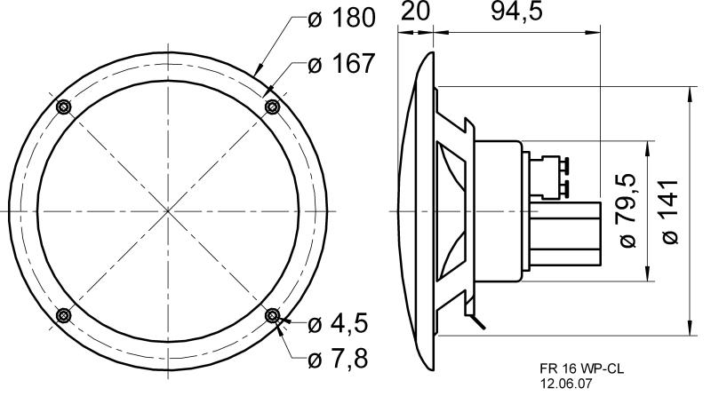 Visaton 2126 Full-range luidspreker chloorwaterbestendige 16 cm (6.5") 4 Ohm