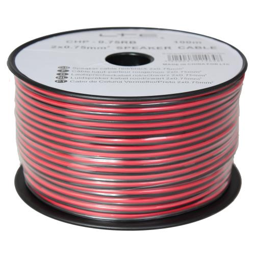 LTC Audio CHP0.75RB Luidspreker kabel rood/zwart 2x0,75mm² (2)