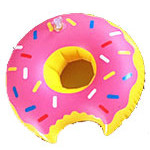Opblaasbare donut blikhouder drankhouder zwembad