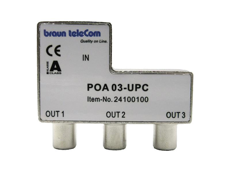 Braun TeleCom A160033 Satelliet Splitter / 5-2000 MHz - 3 Uitgangen