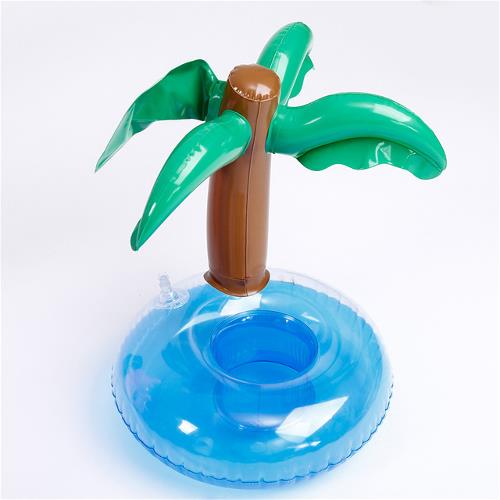 Opblaasbare tropische palmboom blikhouder bekerhouder voor zwembad