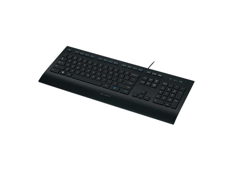 Logitech 920-005217 Bedraad Keyboard Kantoor USB US International Zwart