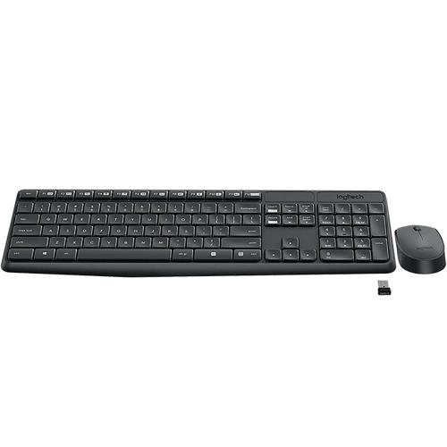 Logitech 920-007931 Draadloze Muis en Keyboard Combiverpakking Standaard USB US International Zwart