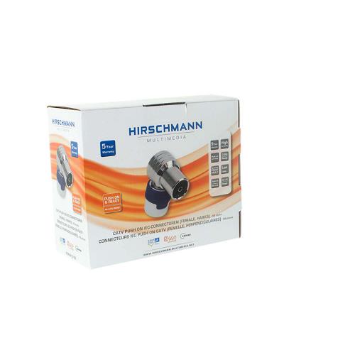 Hirschmann PKOKWI5 Coaxconnector 16 mm Female Zilver/Blauw