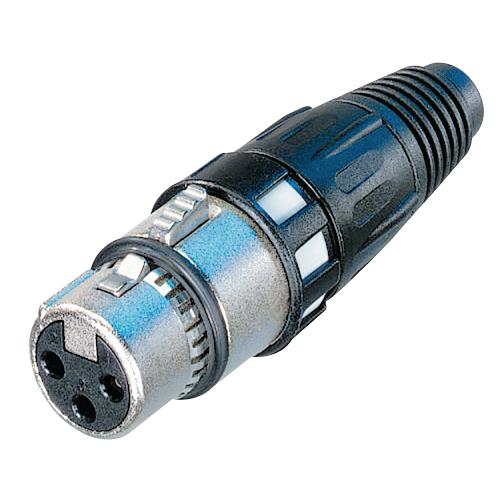 Neutrik NC3FXCC XLR cable socket 3 N/A XCC soldeer connecties Zwart en Zilver