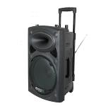 Ibiza Sound PORT15VHF-BT Draagbaar stand-alone pa systeem 15"/38cm met usb-mp3, bt, rec, vox  & 2 x vhf microfoons (1)