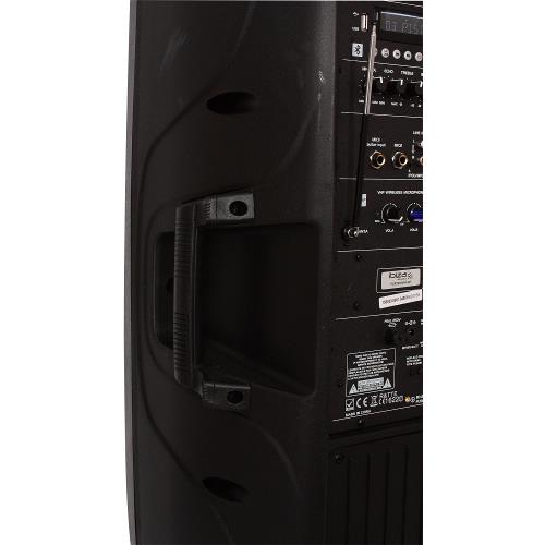 Ibiza Sound PORT238VHF-BT Draagbaar stand-alone pa systeem 2 x 15" / 38cm met usb, sd, bt, vox  & 2 x vhf microfoons (2)