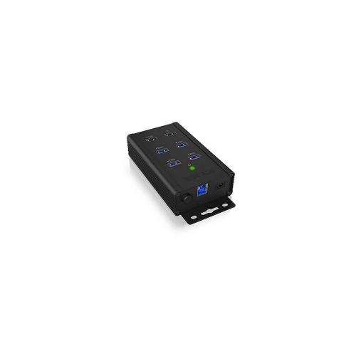 ICY BOX 60363 4 Poorten Hub USB 3.0 Zwart