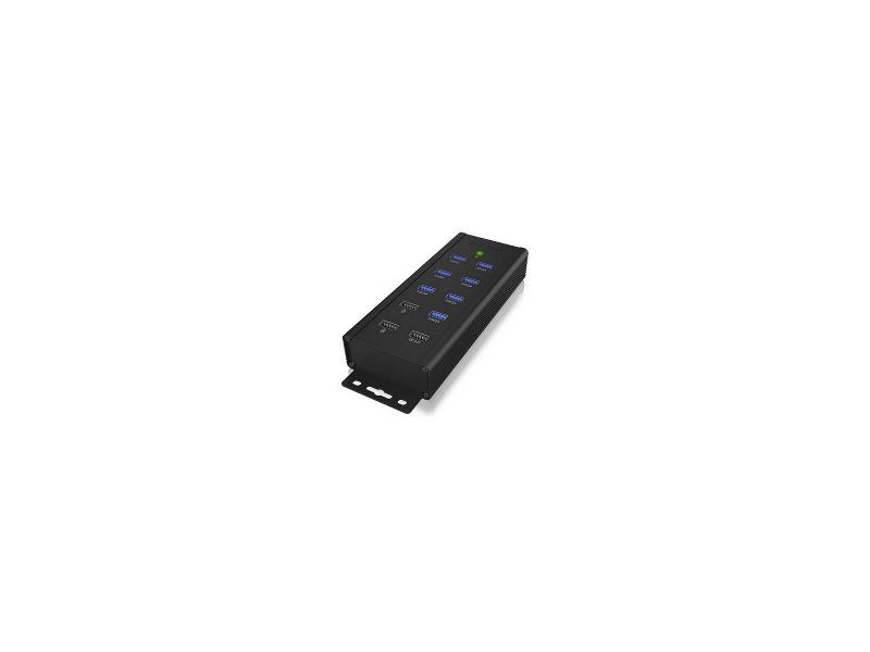 ICY BOX 60362 7 Poorten Hub USB 3.0 Zwart