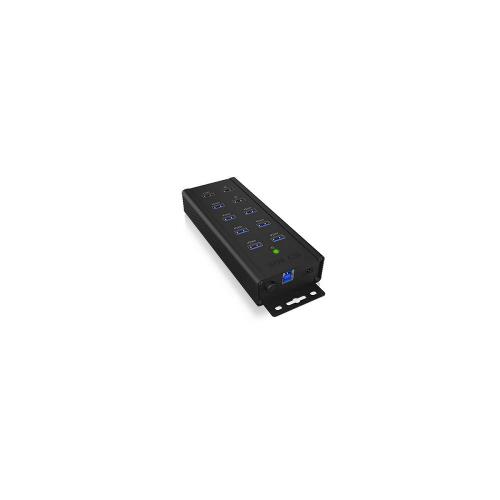 ICY BOX 60362 7 Poorten Hub USB 3.0 Zwart