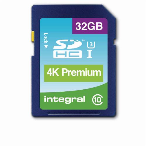 Integral INSDH32G10-9560-4KV2 SDHC Geheugenkaart UHS-I 32 GB