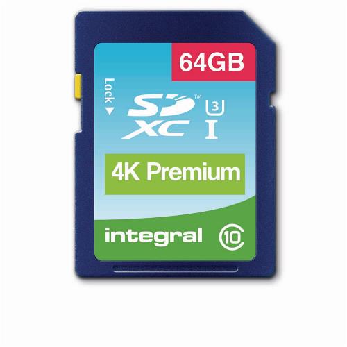 Integral INSDX64G10-9560-4KV2 SDXC Geheugenkaart UHS-I 64 GB