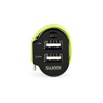 Sweex CH-024BL Autolader 3-Uitgangen 6 A 2x USB / USB-CT Zwart/Groen