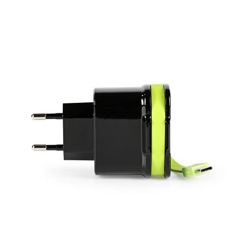 Sweex CH-027BL Lader 3-Uitgangen 3 A 2x USB / USB-CT Zwart/Groen