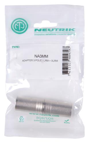 Neutrik NA3MM XLR plug/XLR plug