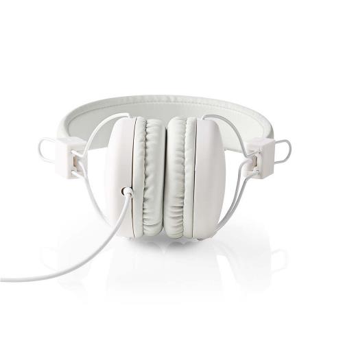 Nedis HPWD1100WT Hoofdtelefoon met snoer | On-ear | Opvouwbaar | 1,2 m ronde kabel | Wit