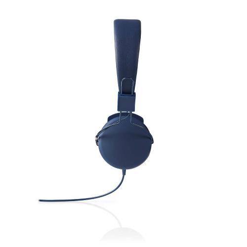 Nedis HPWD1100BU Hoofdtelefoon met snoer | On-ear | Opvouwbaar | 1,2 m ronde kabel | Blauw
