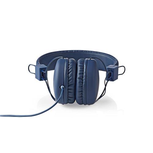 Nedis HPWD1100BU Hoofdtelefoon met snoer | On-ear | Opvouwbaar | 1,2 m ronde kabel | Blauw