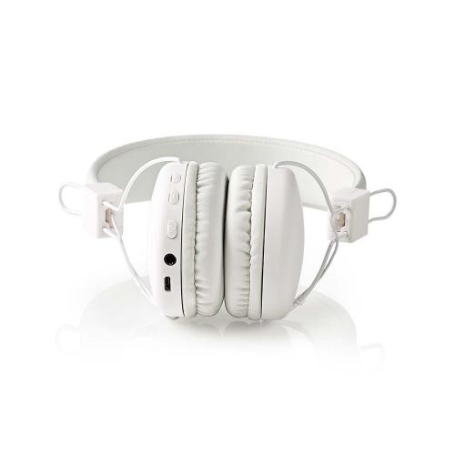 Nedis HPBT1100WT Draadloze hoofdtelefoon | Bluetooth® | On-ear | Opvouwbaar | Wit