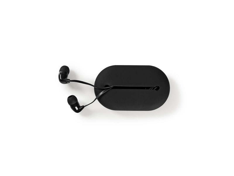 Nedis HPWD1020BK Bedrade hoofdtelefoon | In-ear | Travelcase | 1,2 m platte kabel | Zwart