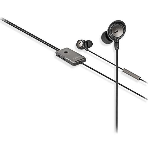 Nedis HPWD5060GY Bedrade hoofdtelefoon | In-ear | Actieve Noise Cancelling (ANC) | 1,2 m ronde kabel | Grijs