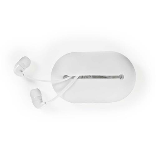 Nedis HPWD1020WT Hoofdtelefoon met snoer | In het oor | Reisbuidel | 1,2 m platte kabel | Wit