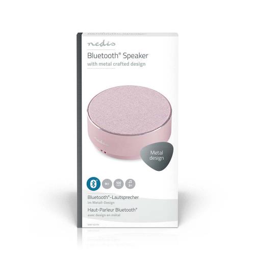 Nedis SPBT1001PK Luidspreker met Bluetooth® | 9 W | Metaalbewerkt ontwerp | Roze-goud