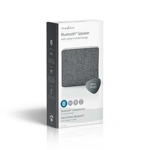 Nedis SPBT1002AL Luidspreker met Bluetooth® | 15 W | Metaalbewerkt ontwerp | Aluminum-zilver