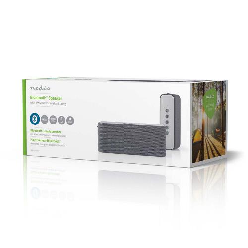 Nedis SPBT2002GY Luidspreker met Bluetooth® | 2x 30 W | True Wireless Stereo (TWS) | Waterbestendig | Grijs