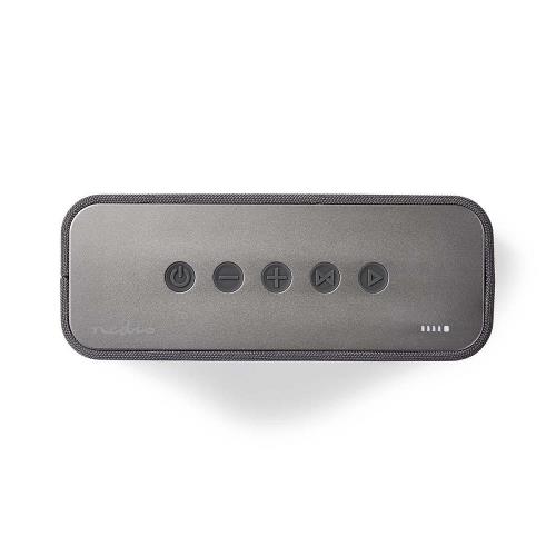 Nedis SPBT2003GY Luidspreker met Bluetooth® | 2x 45 W | True Wireless Stereo (TWS) | Waterbestendig | Grijs