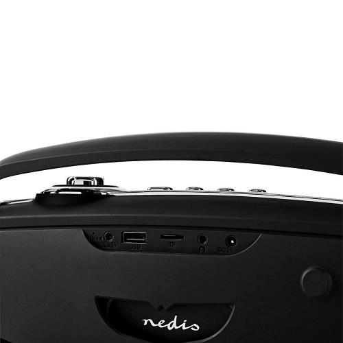 Nedis RDFM5300BK FM-radio | 60 W | Bluetooth® | Zwart / zilver