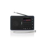 Nedis RDFM2100GY FM-radio | 3,6 W | USB-poort & microSD-kaartsleuf | Zwart / grijs