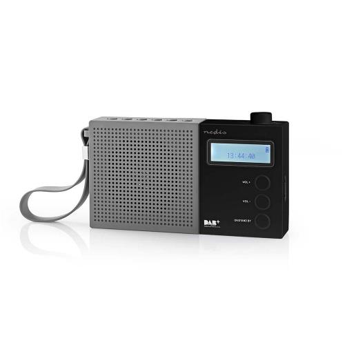 Nedis RDDB2210BK Digitale DAB+ radio | 4,5 W | FM | Klok & alarm | Grijs / zwart