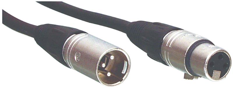 Tasker 101765 BLACK Microfoon kabel NC3MX-NC3FX zwart 24,0 m