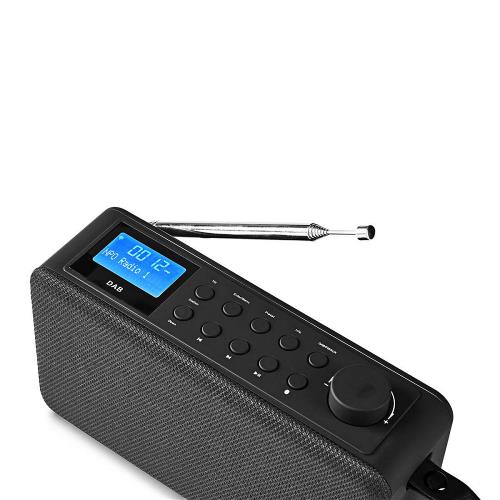 Nedis RDDB4300BK Digitale DAB+ radio | 12 W | FM | Bluetooth® | Zwart / zwart