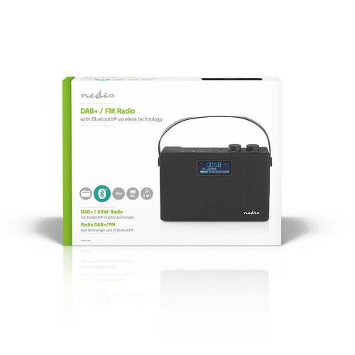 Nedis RDDB4320BK Digitale DAB+ radio | 15 W | FM | Bluetooth® | Zwart / zwart