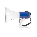 Nedis MEPH200WT Megafoon | 25 W | Bereik van 1500 m | Afneembare Microfoon | Wit/Blauw