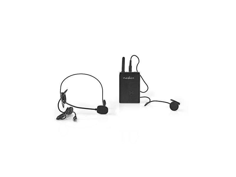 Nedis MPWL631BK Draadloze Microfoonset | 16-Kanaals | Headset met Bodypack | Gebruikdsuur Batterij tot 6 Uur